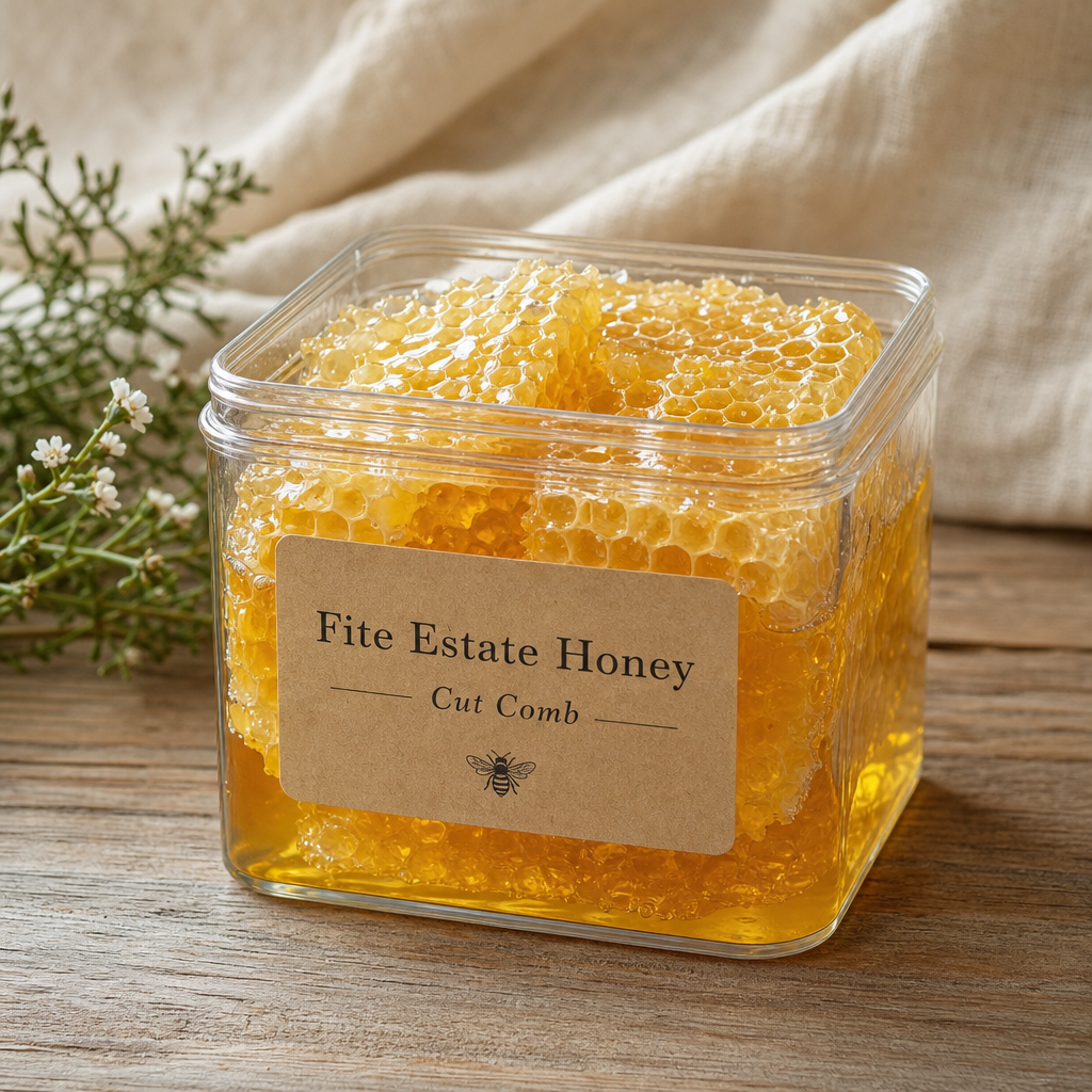 Cut comb honey