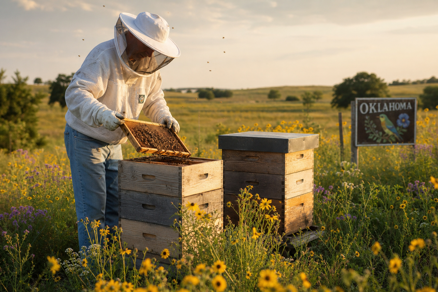 Apiary and wildflower pasture